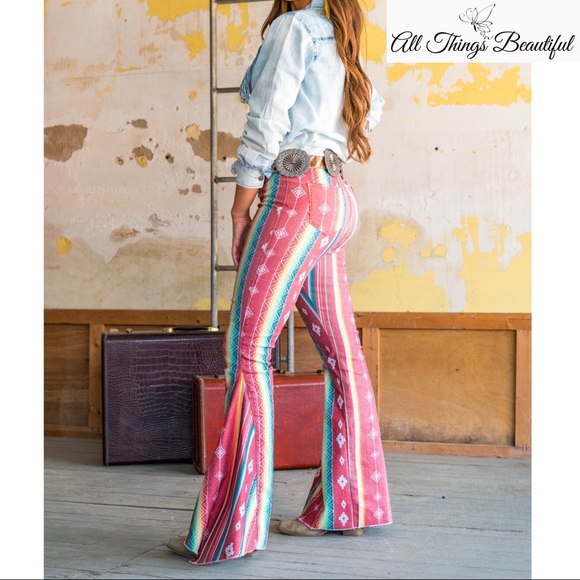 LAST ONE Sz Lg🐾L&B Rainbow Serape Bells🐾 - Picture 3 of 7